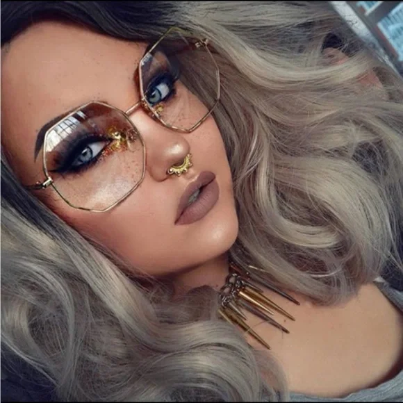 Gucci Gold Hexagonal Glasses - Picture 4 of 16